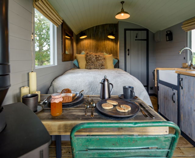 Glamping holidays near Snowdonia, North Wales - Brook Cottage Shepherd Huts