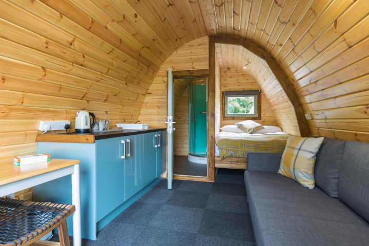 camping pods with hot tubs lake district